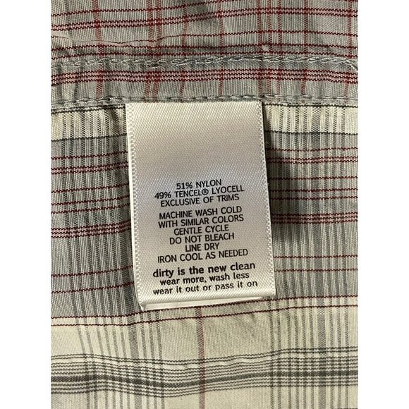 Toad & Co Long Sleeve Vented Fishing Shirt Gray Plaid Men's XL Roll Tab Sleeves - Picture 5 of 11